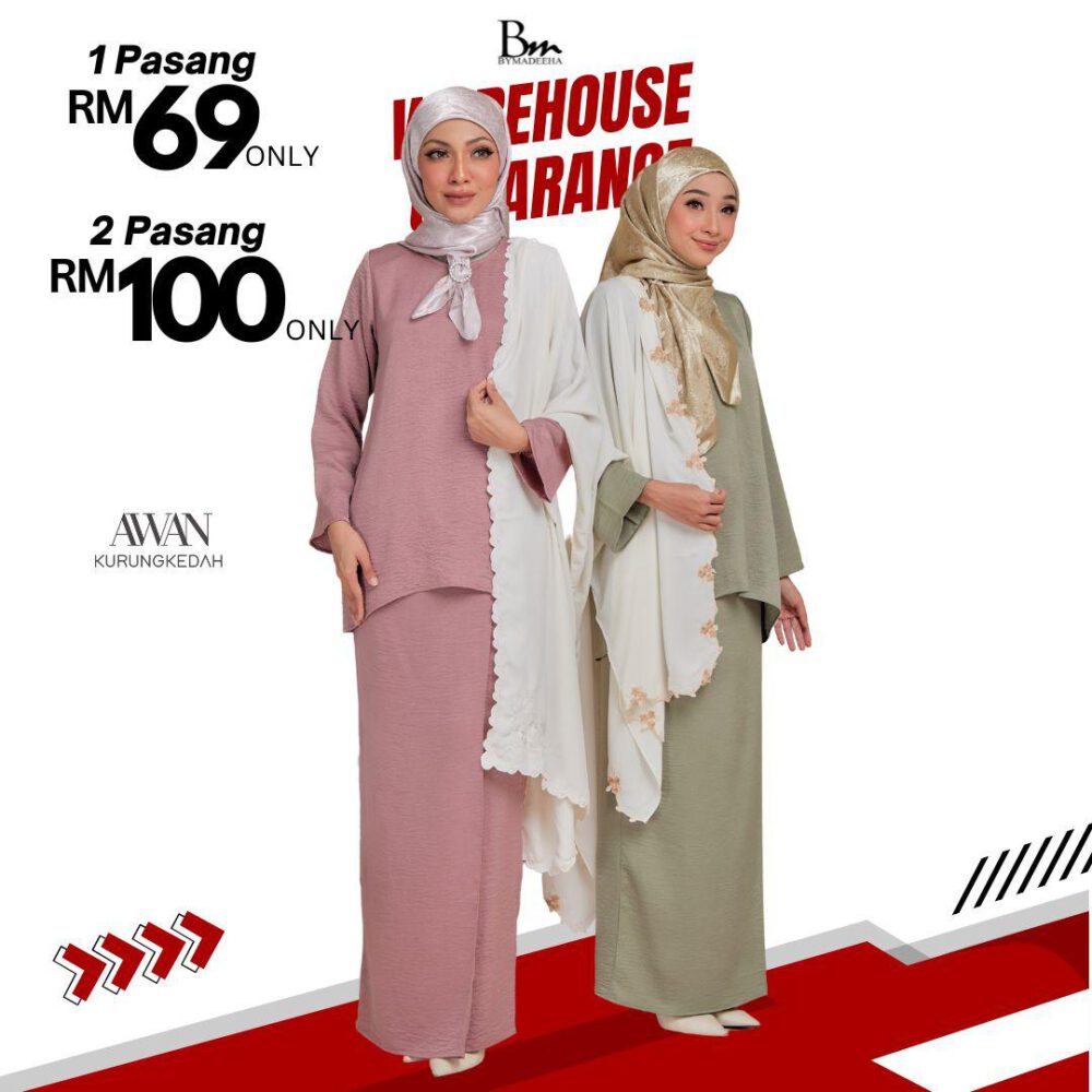 WAREHOUSE SALE – BUY 2 RM100