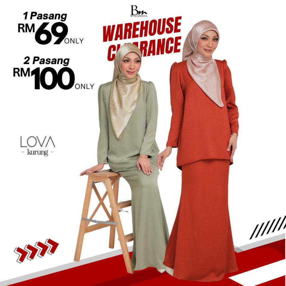 WAREHOUSE SALE – BUY 2 RM100